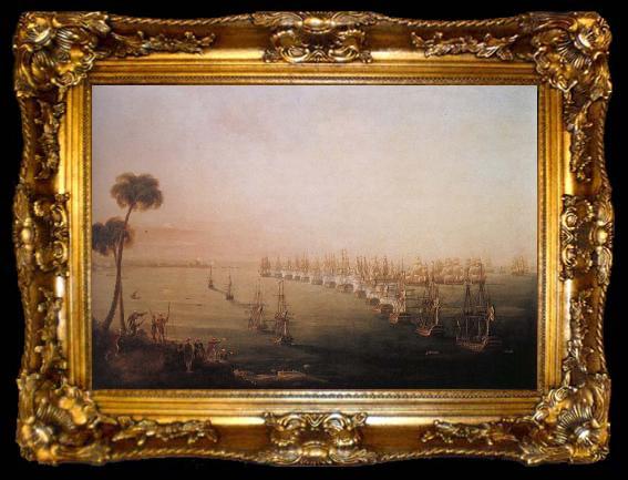 framed  Nicholas Pocock The Battle of the Nile,1 August 1798, ta009-2